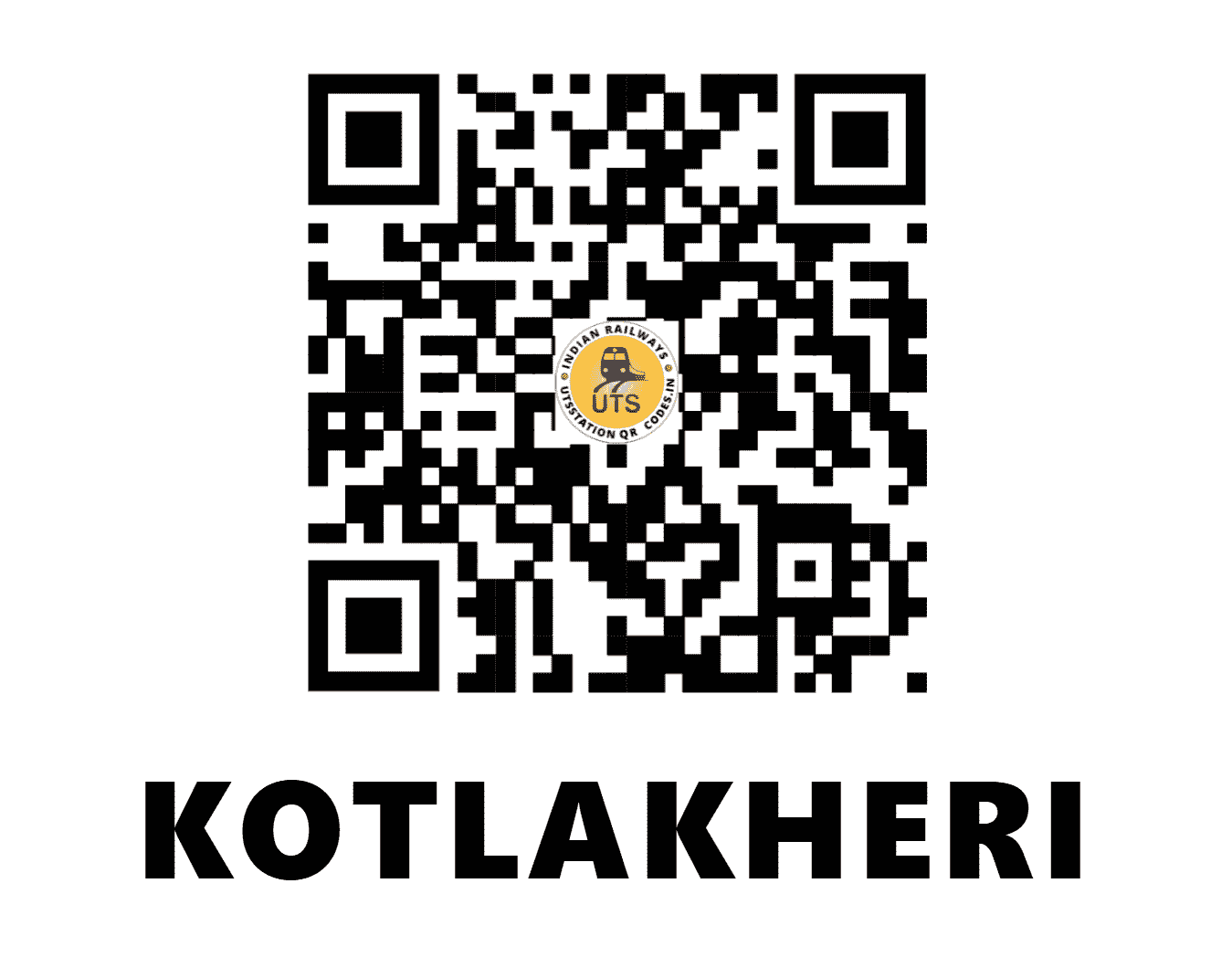 UTS QR Code for KOTLAKHERI - KTKH - WR (MADHYA PRADESH)